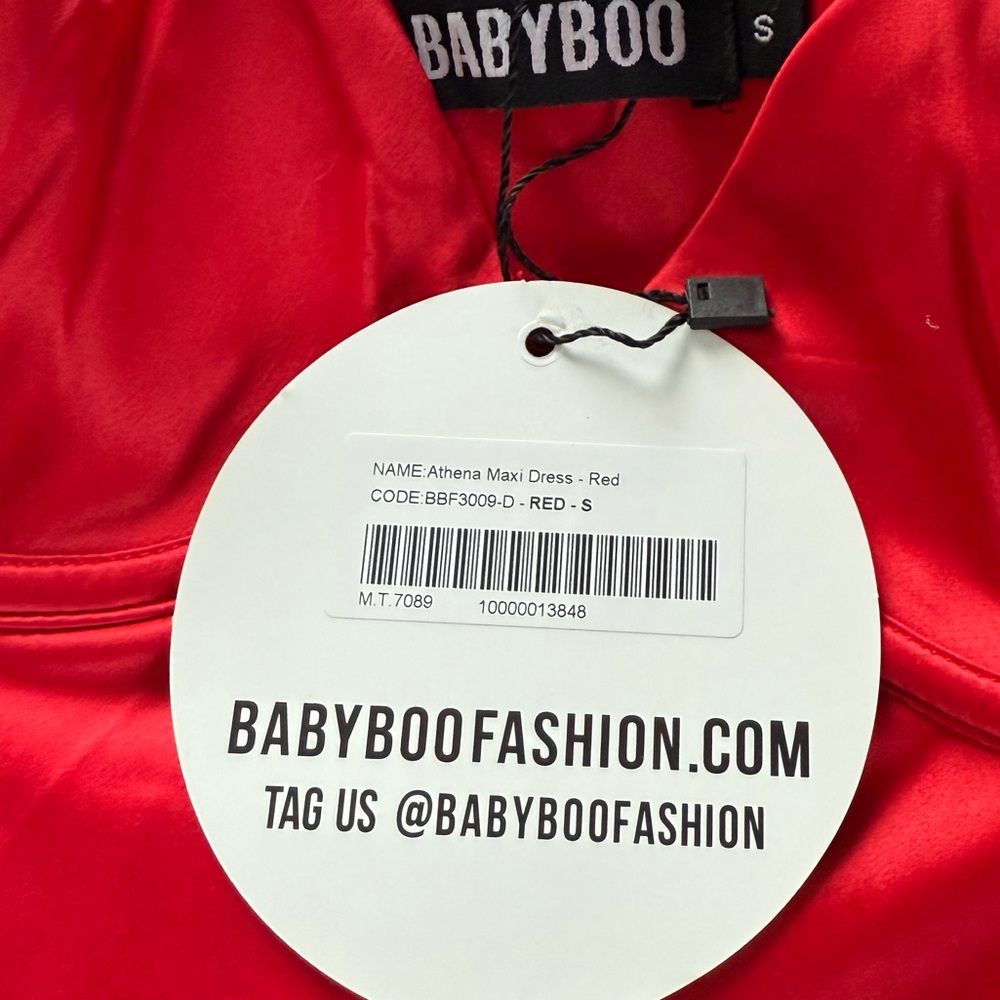 ATHENA RED STRAPY EVENING GOWN - RED - EUC S - BABYBOO - Picture 8 of 14